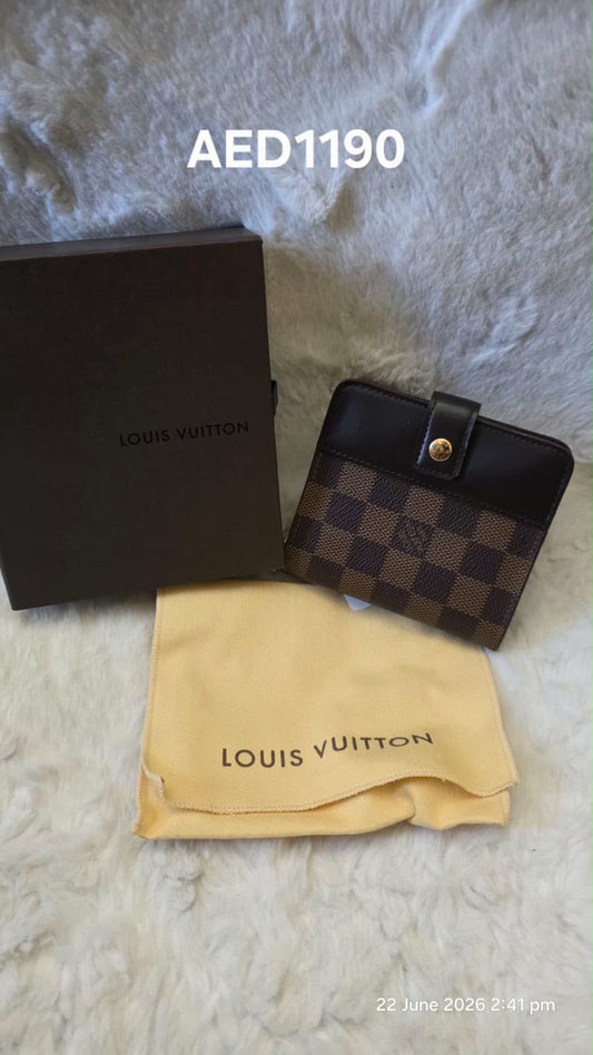 Pre owned Louis Vuitton Damier Eben Bifold zippy wallet CA0040