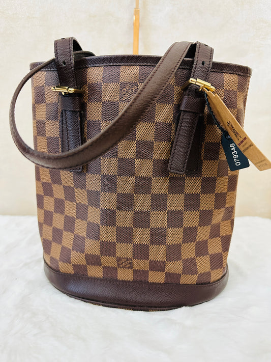 PRELOVED Louis Vuitton Damier Ebene MARAIS BUCKET PM AR0958