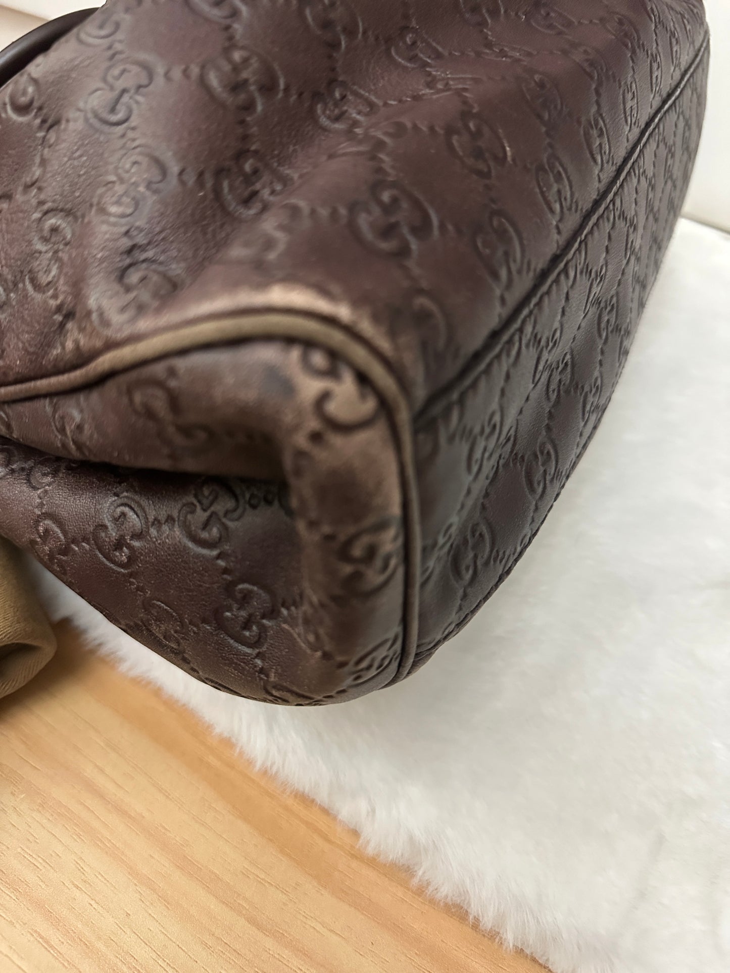 PRELOVED Gucci Dark Brown Guccissima Leather Sukey Tote