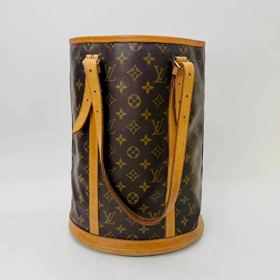 PRE OWNED   Louis Vuitton Brown Monogram BUCKET GM  BT07932X