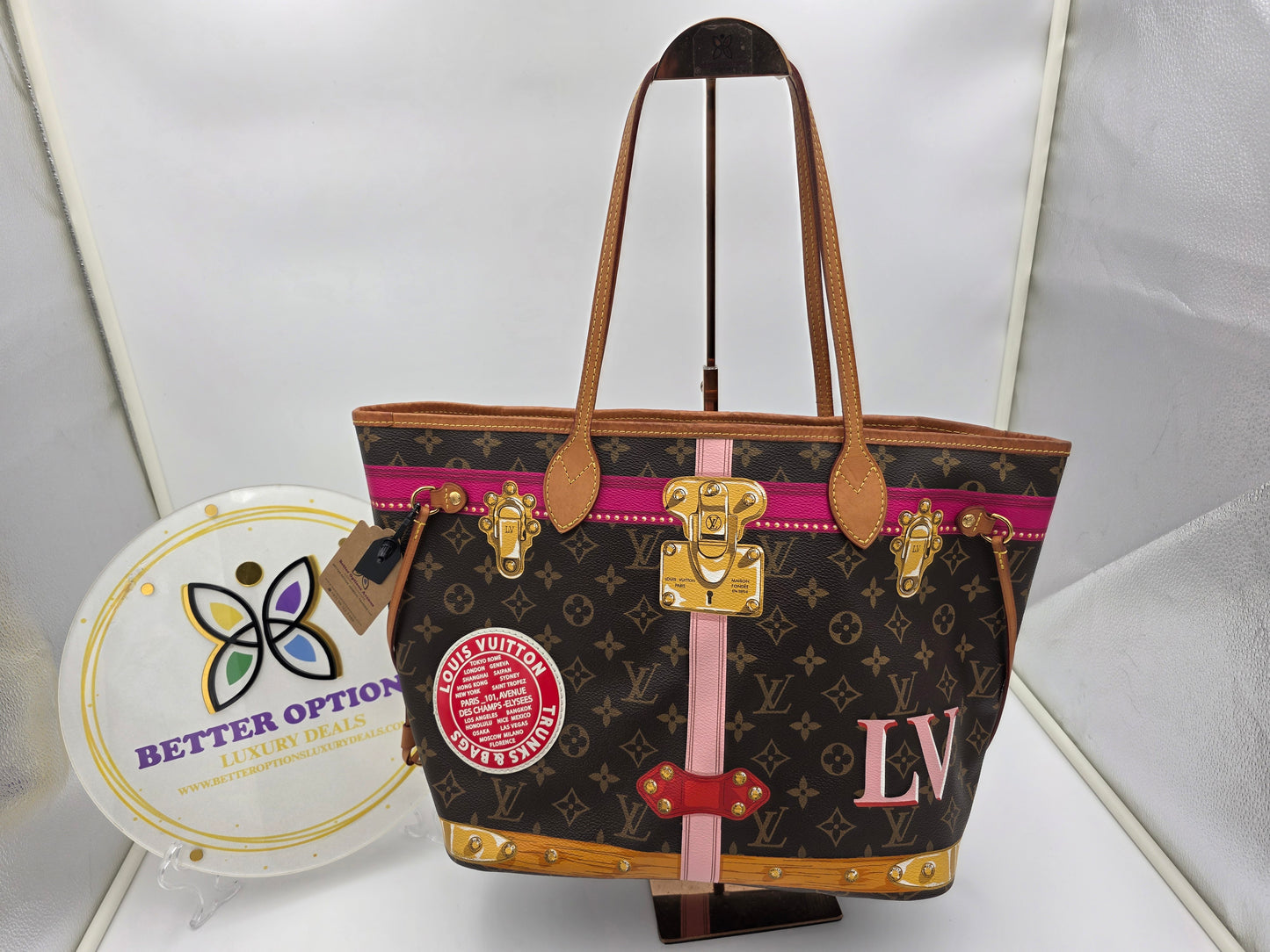 Preloved Louis Vuitton Monogram Neverfull MM SUMMER TRUNK LIMITED edition GI 1118