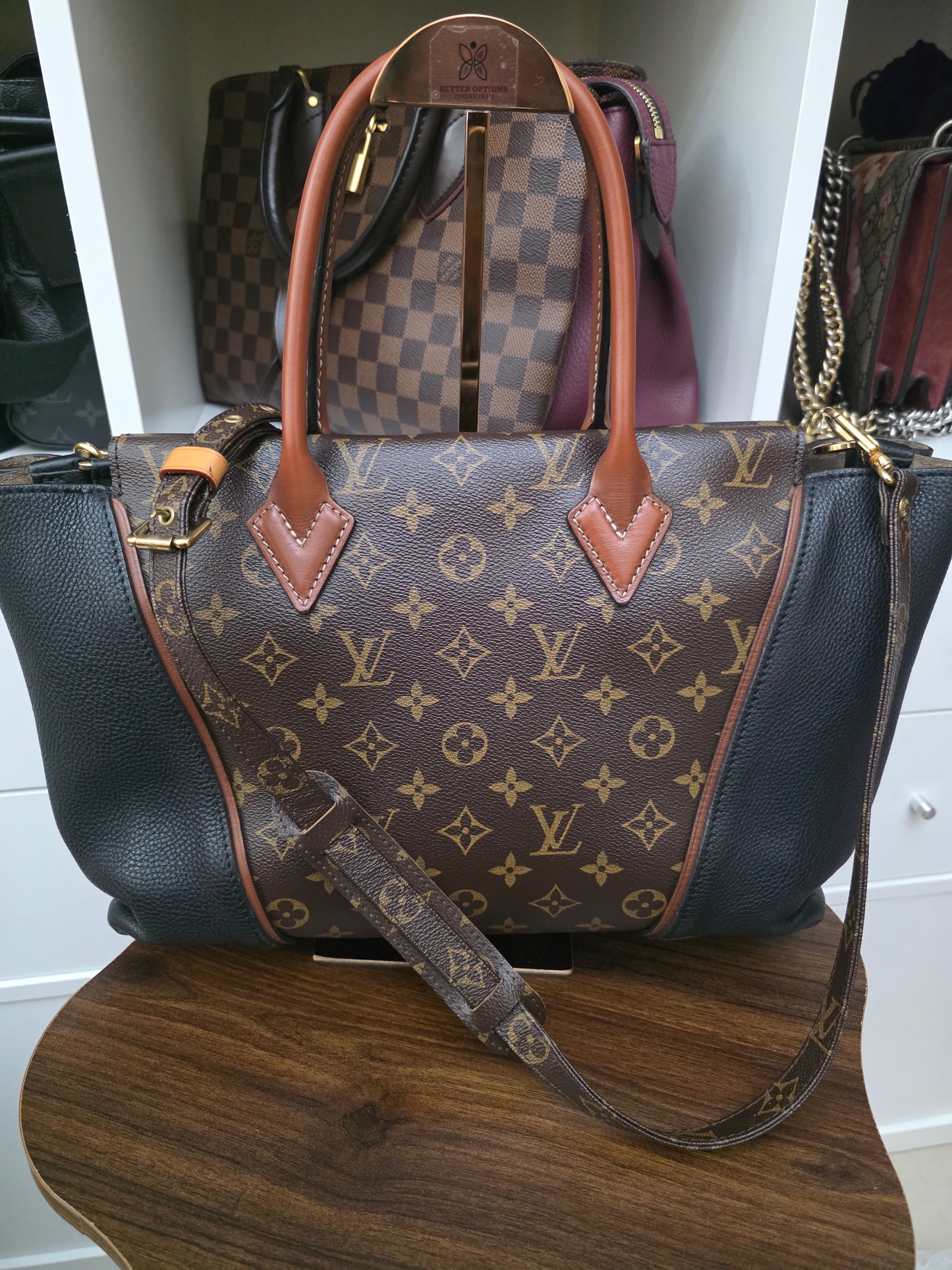 preloved Louis Vuitton Monogram Canvas and Orfevre Leather Bag