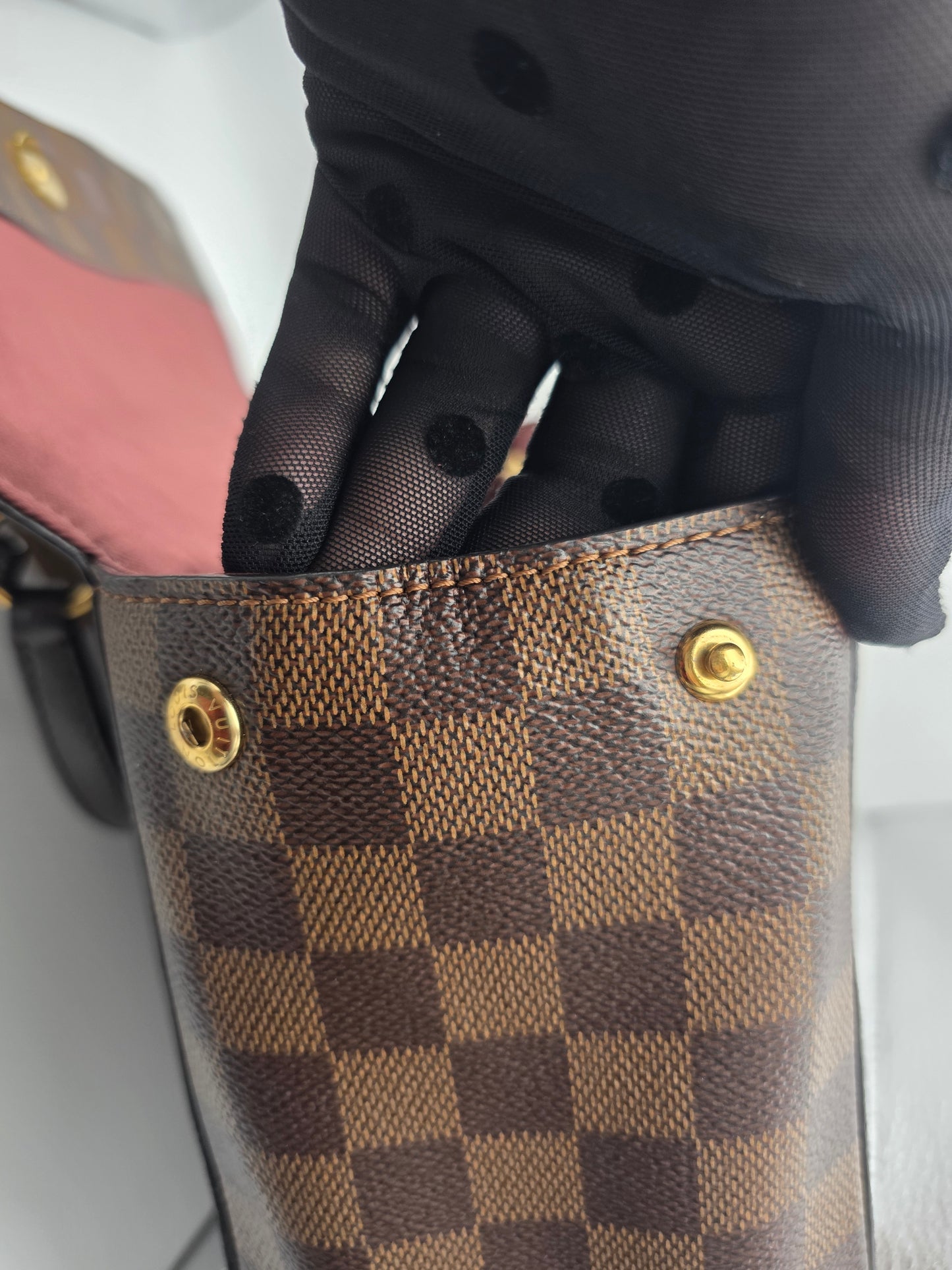 Pre-Owned Louis Vuitton Bordeaux Damier Ebene Canvas Bond Street Bag AH0159