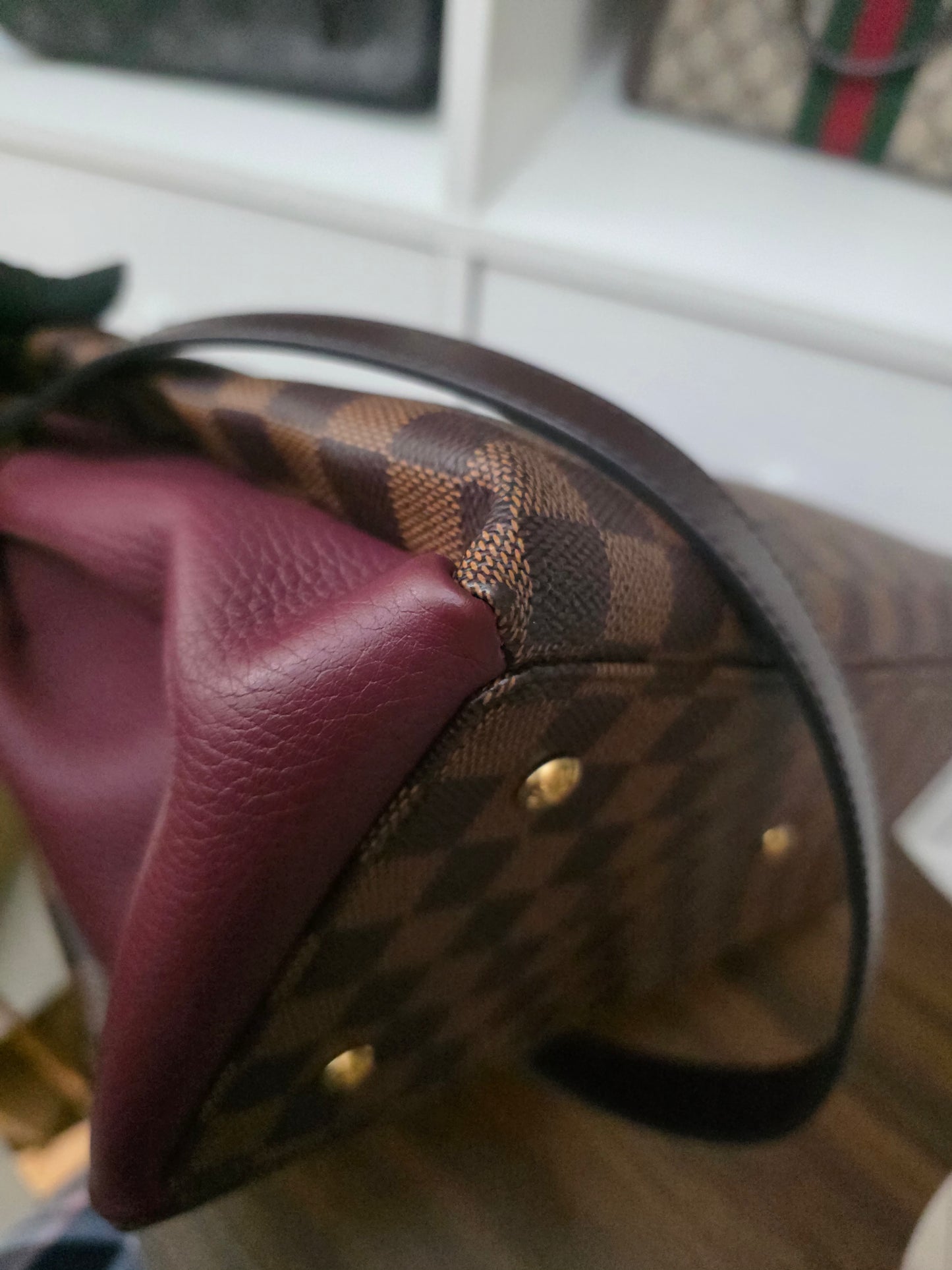 Louis Vuitton Bordeaux Damier Ebene Canvas and Leather Normandy MI3176