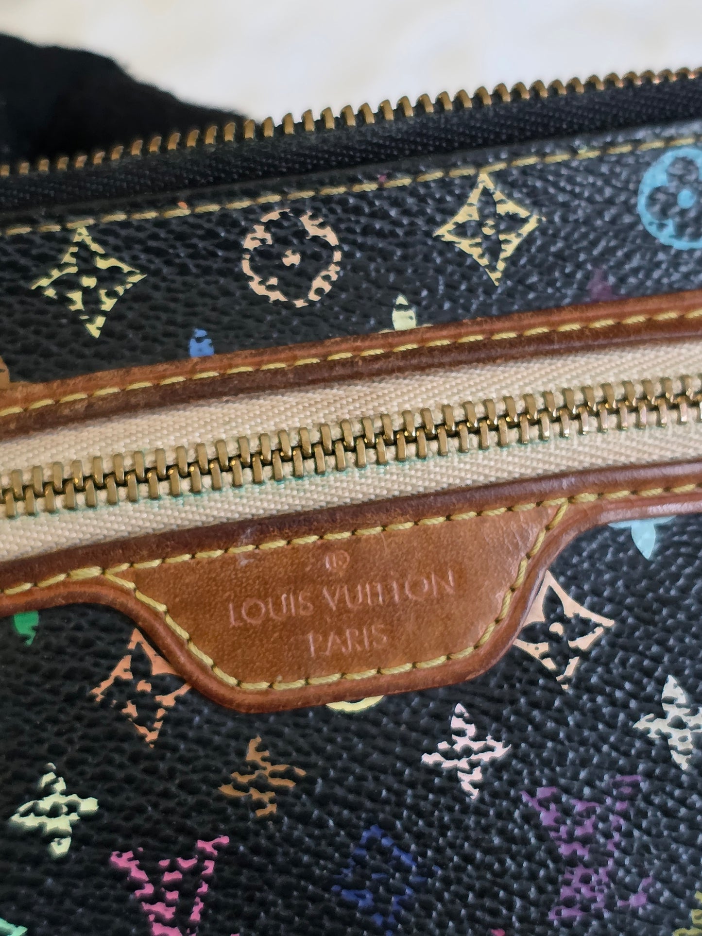 PRELOVED Louis Vuitton Monogram Multicolor black Murokami Priscilla SP4027 free coin purse