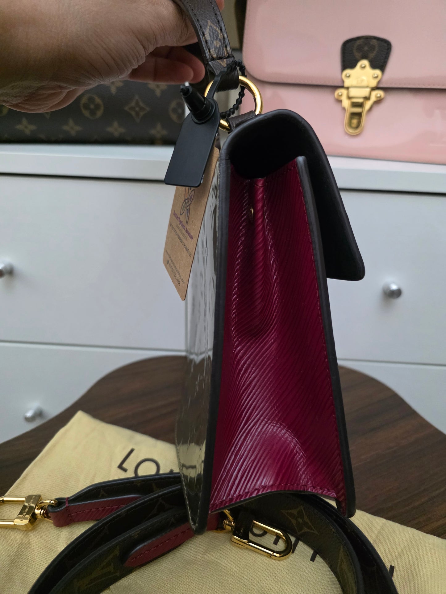 PRELOVED Louis Vuitton Vernis Springstreet metallic grey Fk5109