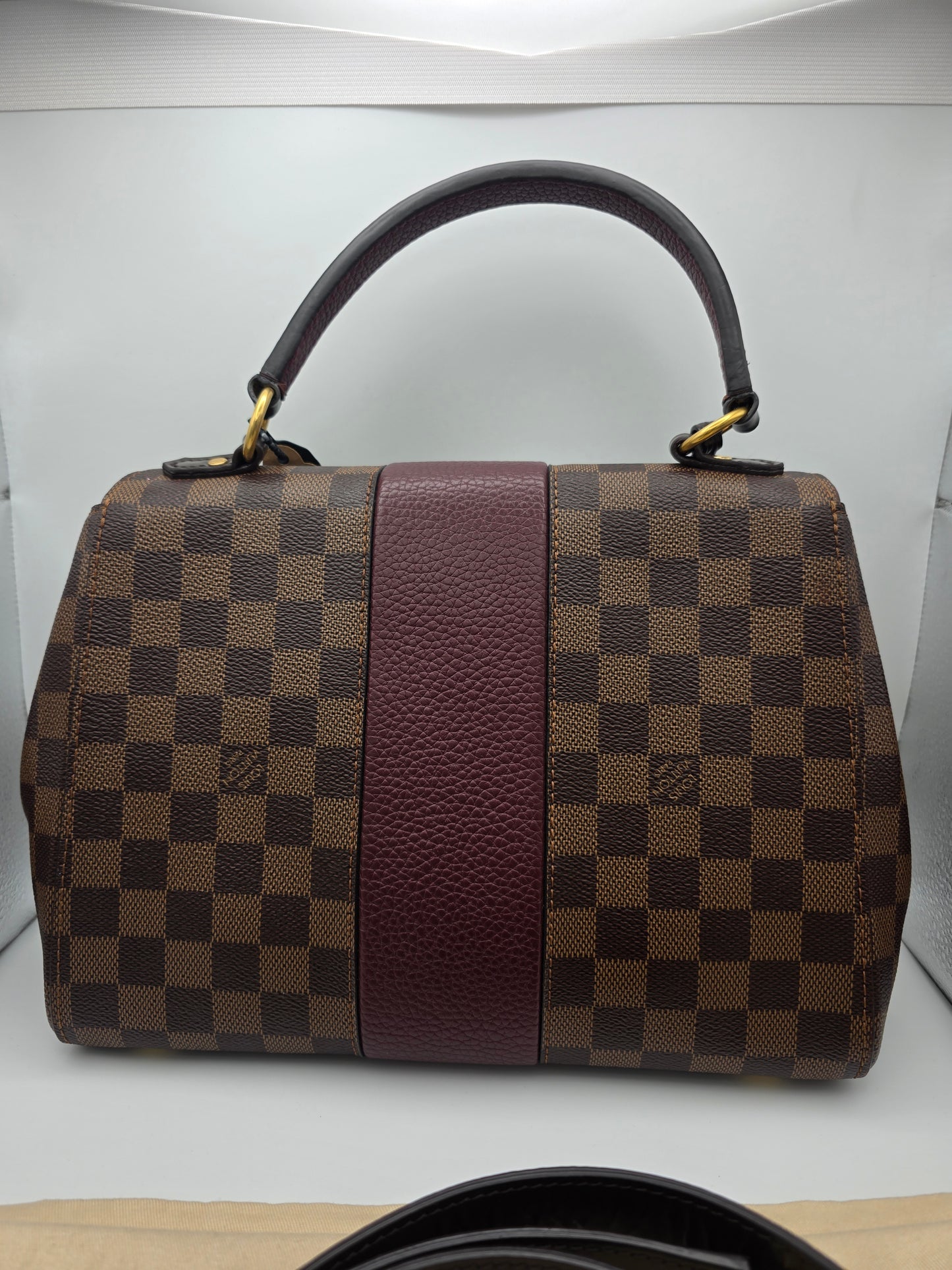 Pre-Owned Louis Vuitton Bordeaux Damier Ebene Canvas Bond Street Bag AH0159