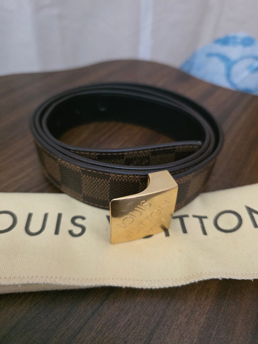 PRELOVED Louis Vuitton Damier Ebene Belt size 40