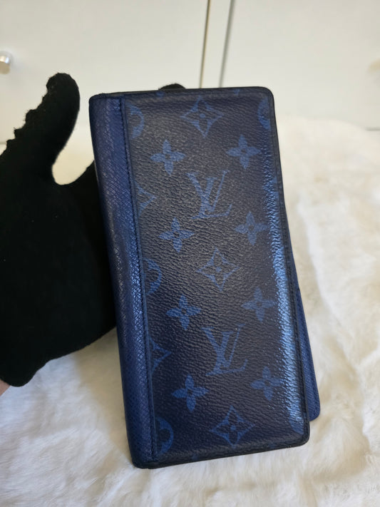 Preloved Louis Vuitton Bifold Brazza wallet blue