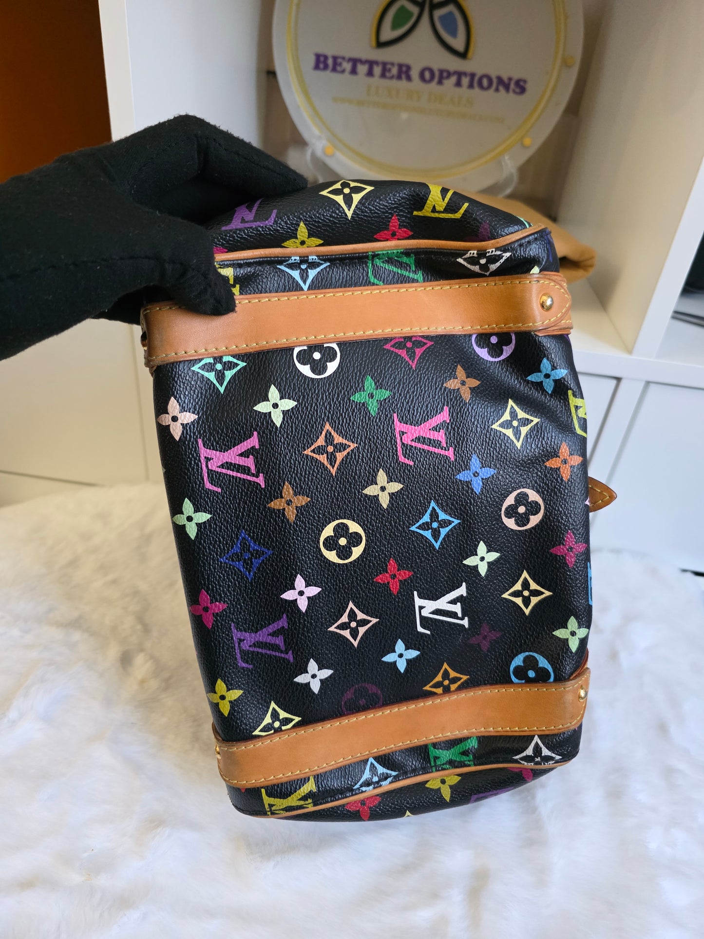 PRELOVED Louis Vuitton Monogram Multicolor black Murokami Priscilla SP4027 free coin purse