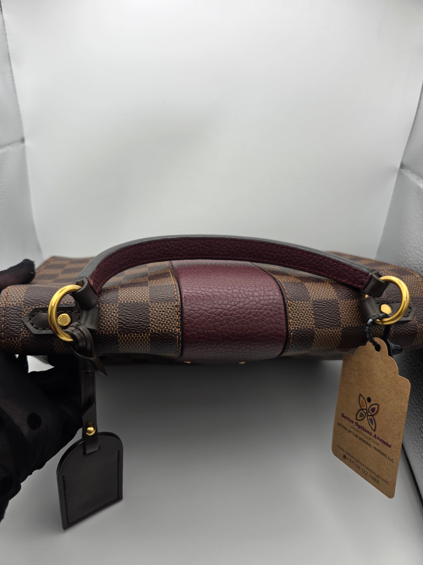 Pre-Owned Louis Vuitton Bordeaux Damier Ebene Canvas Bond Street Bag AH0159