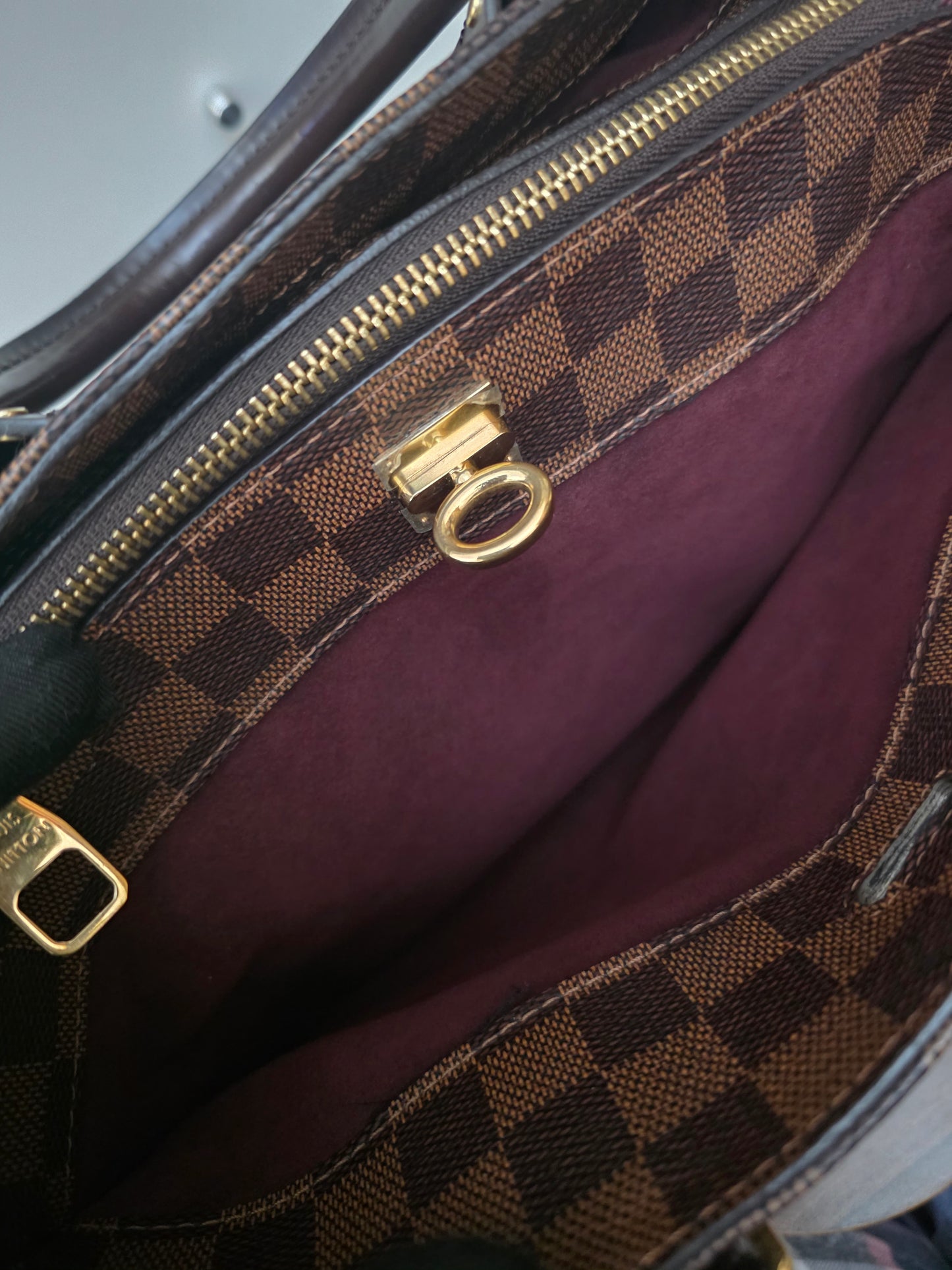 Louis Vuitton Bordeaux Damier Ebene Canvas and Leather Normandy MI3176