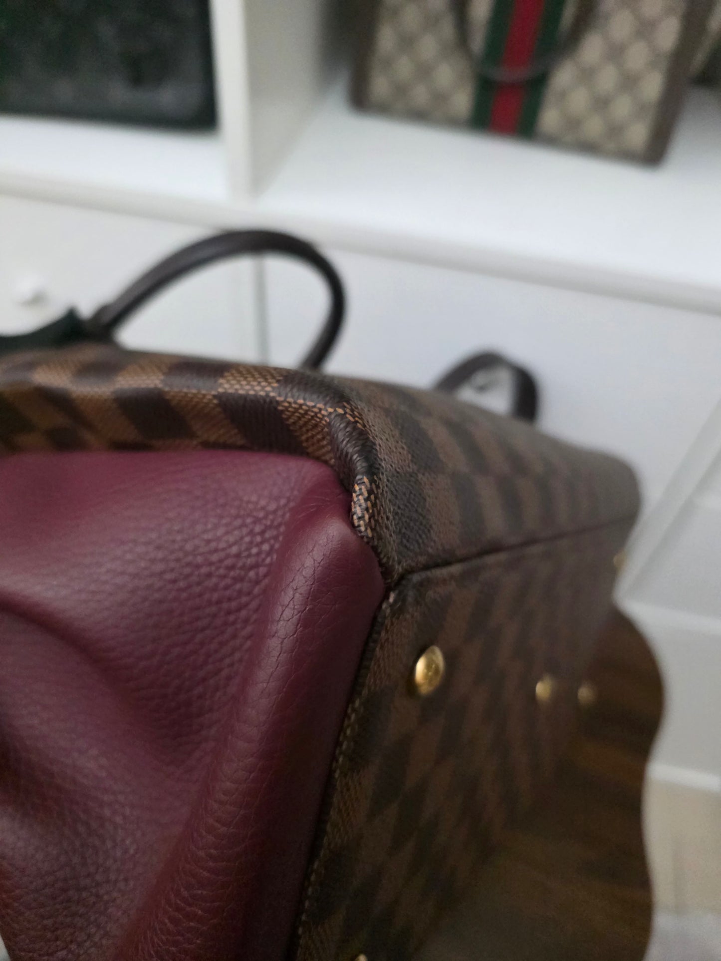 Louis Vuitton Bordeaux Damier Ebene Canvas and Leather Normandy MI3176