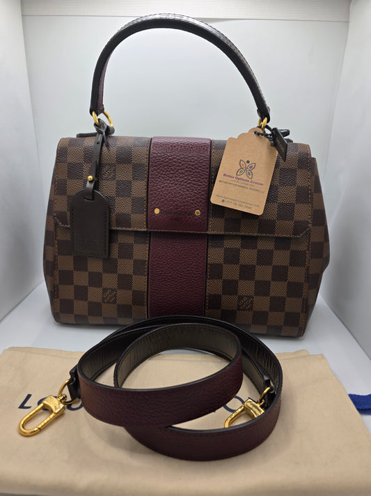 Pre-Owned Louis Vuitton Bordeaux Damier Ebene Canvas Bond Street Bag AH0159