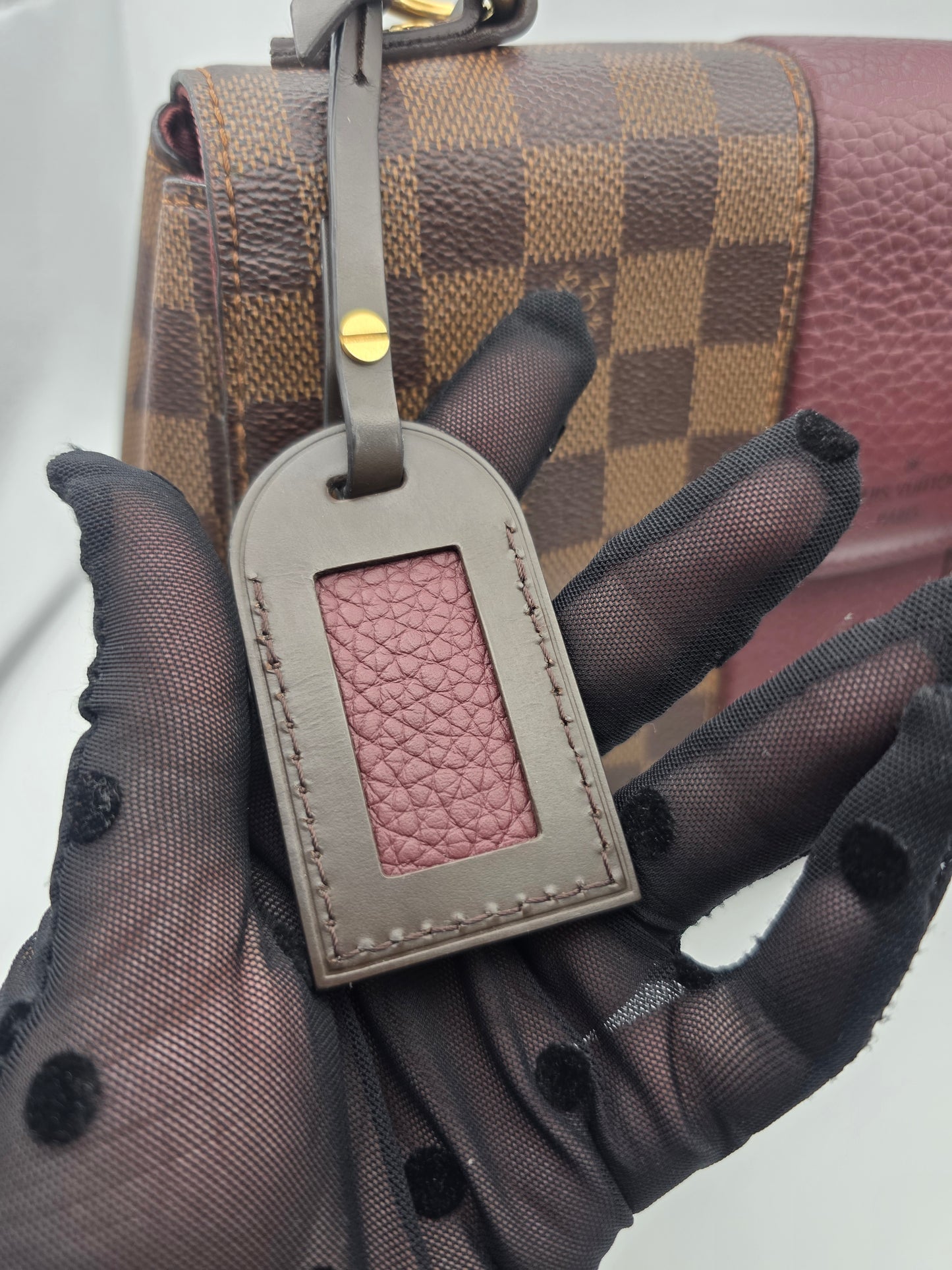 Pre-Owned Louis Vuitton Bordeaux Damier Ebene Canvas Bond Street Bag AH0159