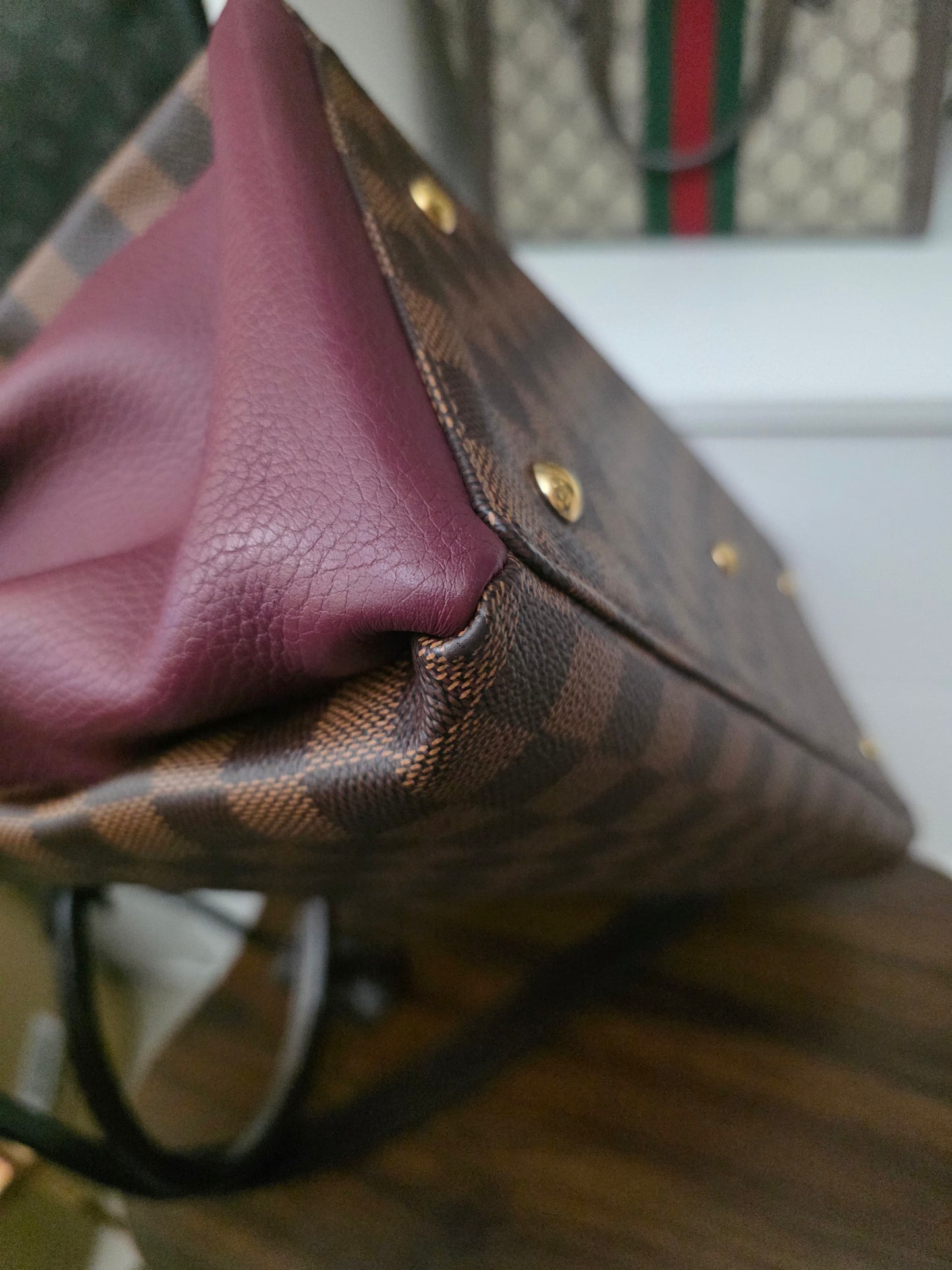 Louis Vuitton Bordeaux Damier Ebene Canvas and Leather Normandy MI3176