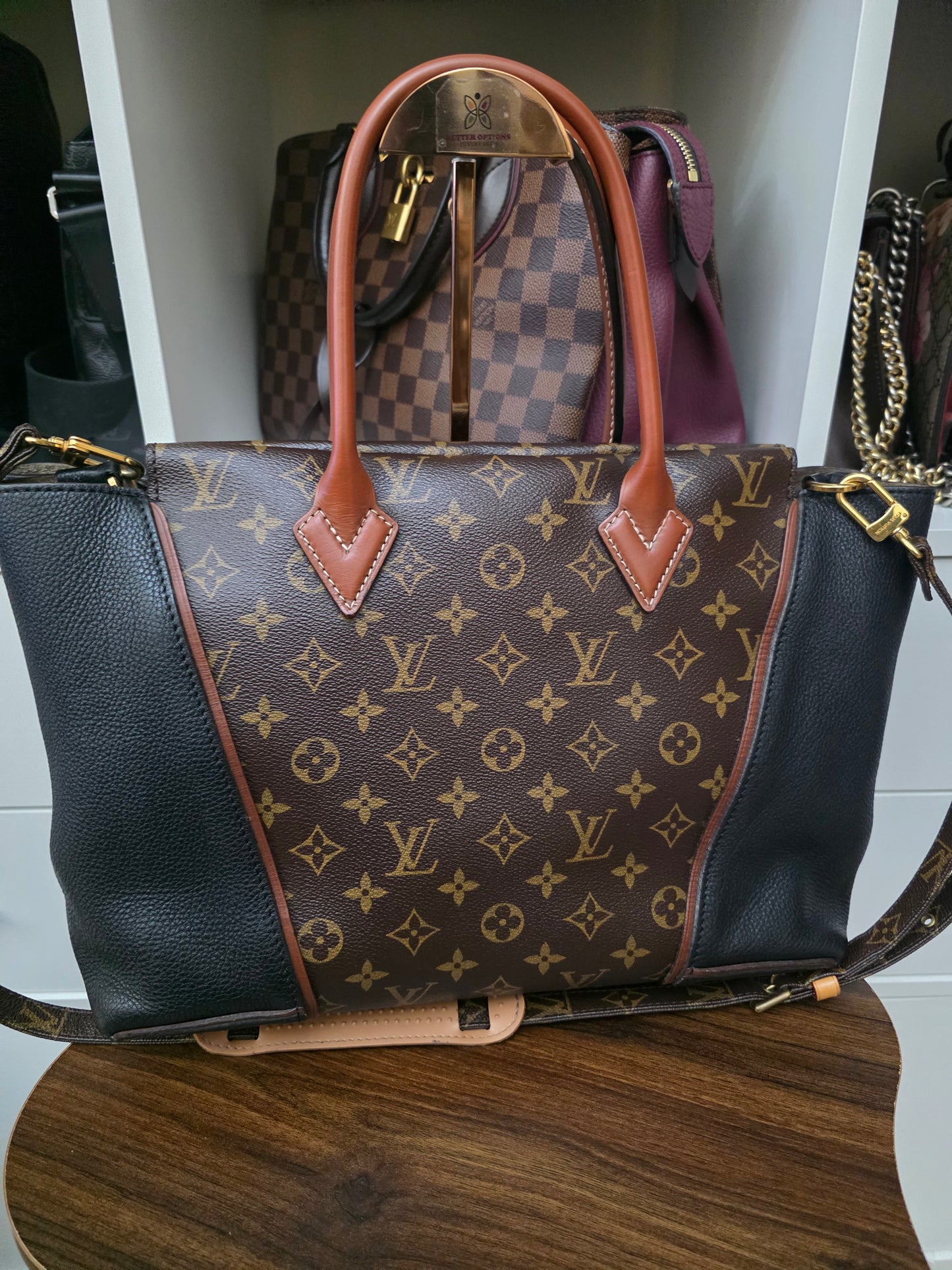 preloved Louis Vuitton Monogram Canvas and Orfevre Leather Bag