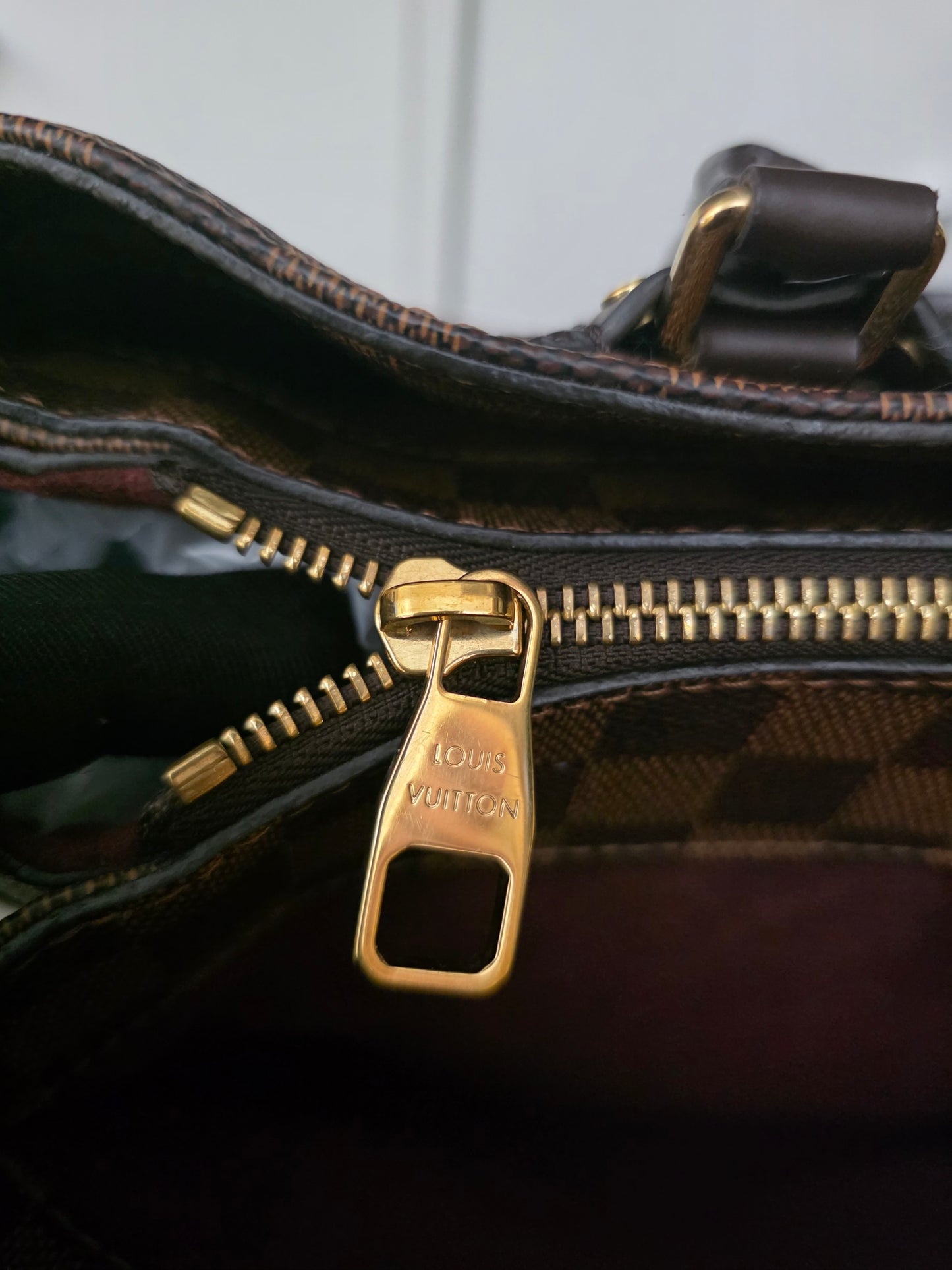 Louis Vuitton Bordeaux Damier Ebene Canvas and Leather Normandy MI3176