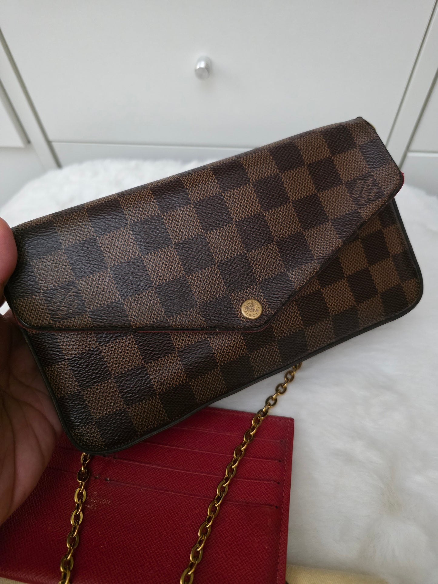 PRELOVED Louis Vuitton Damier Ebene Felicie Pochette MI3139
