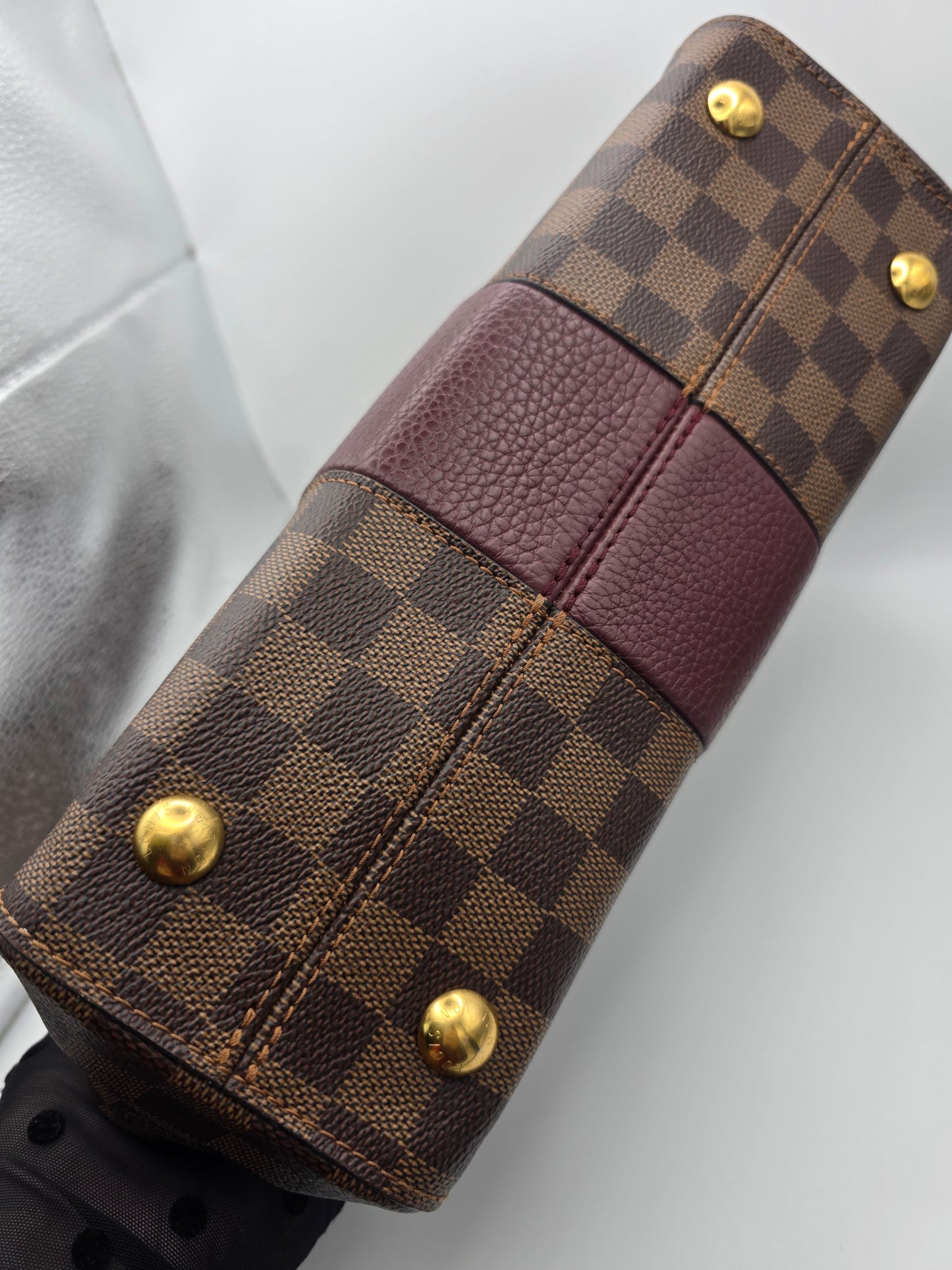 Pre-Owned Louis Vuitton Bordeaux Damier Ebene Canvas Bond Street Bag AH0159