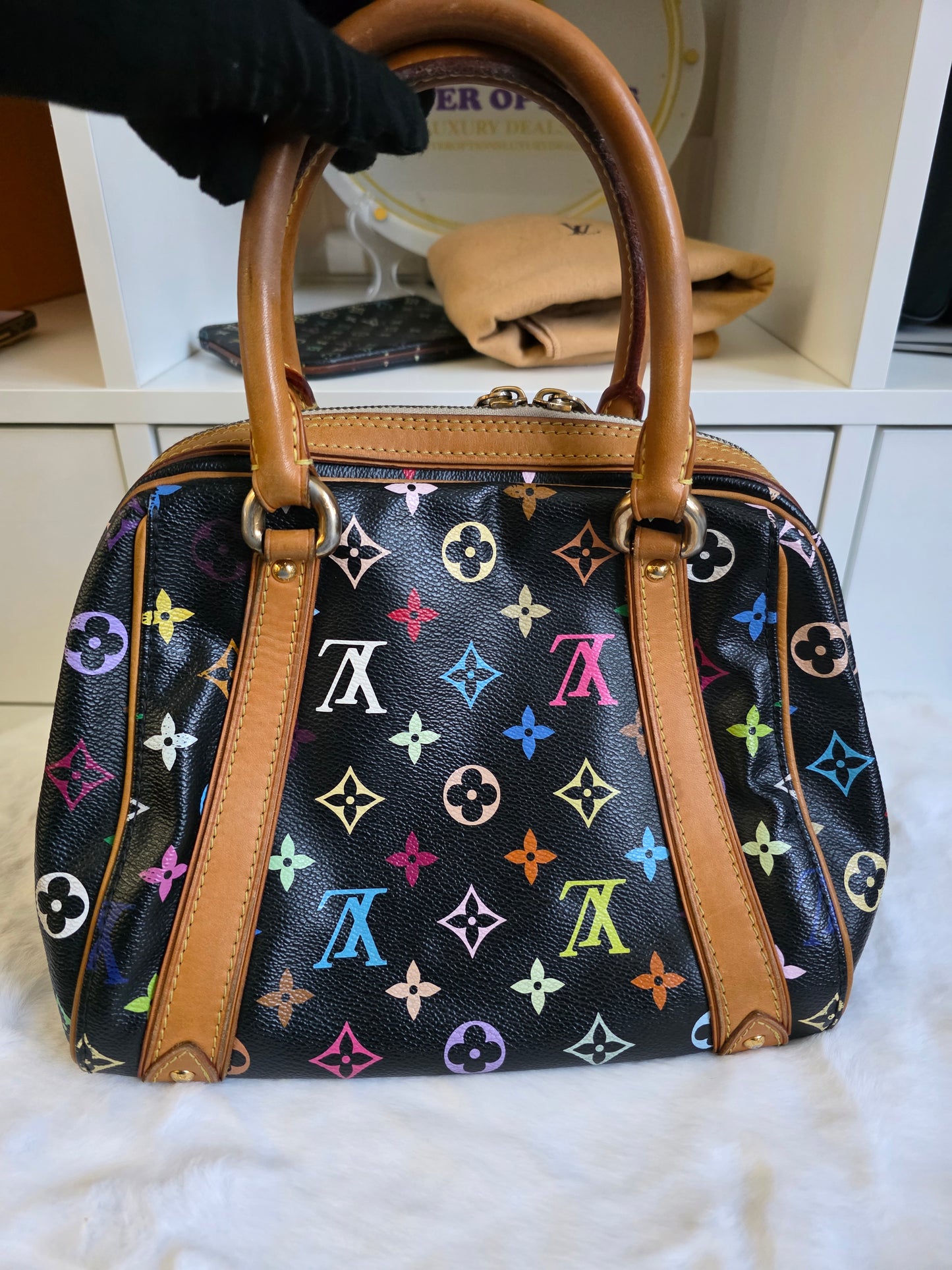 PRELOVED Louis Vuitton Monogram Multicolor black Murokami Priscilla SP4027 free coin purse