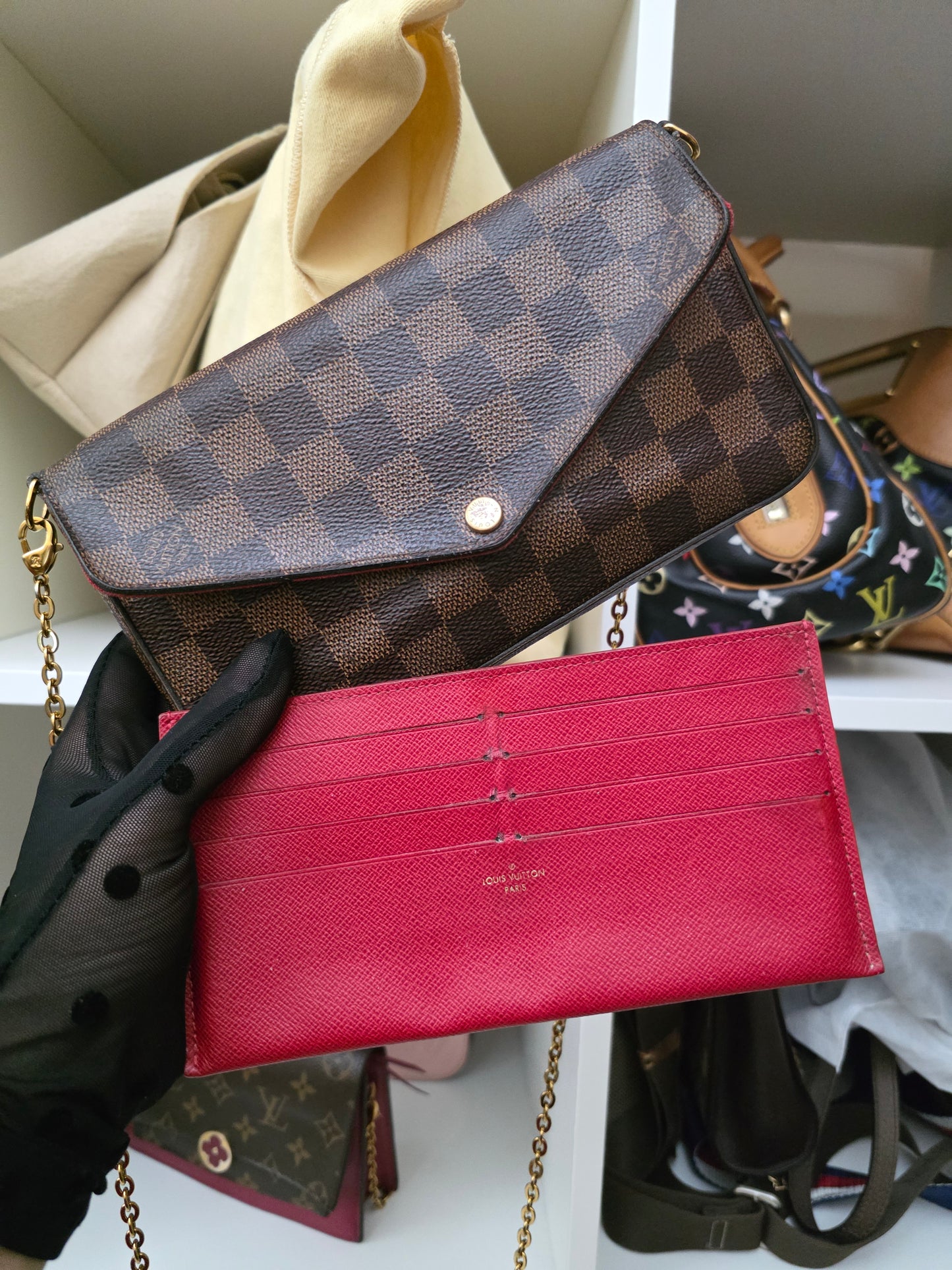 PRELOVED Louis Vuitton Damier Ebene Felicie Pochette MI3139