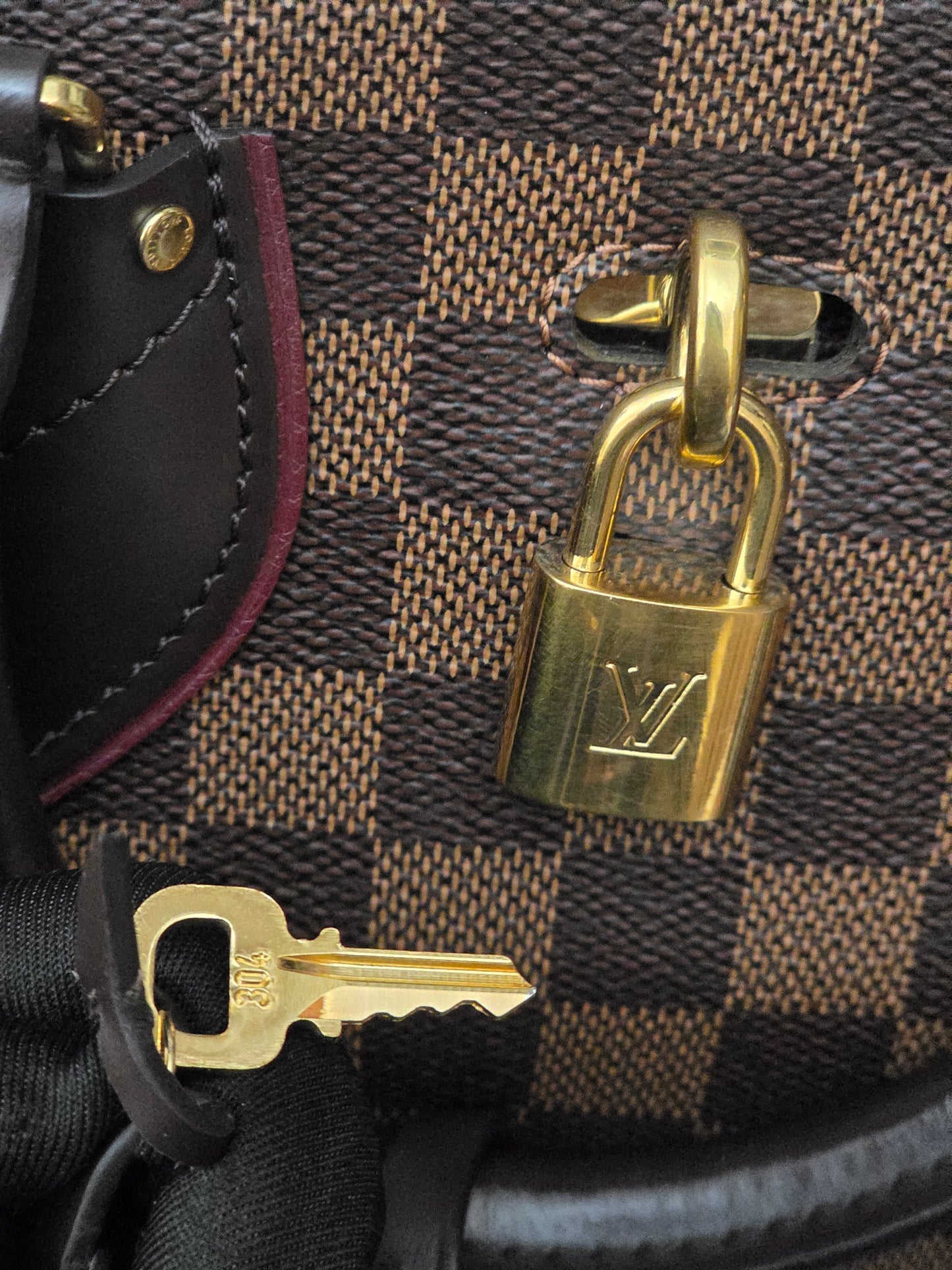 Louis Vuitton Bordeaux Damier Ebene Canvas and Leather Normandy MI3176