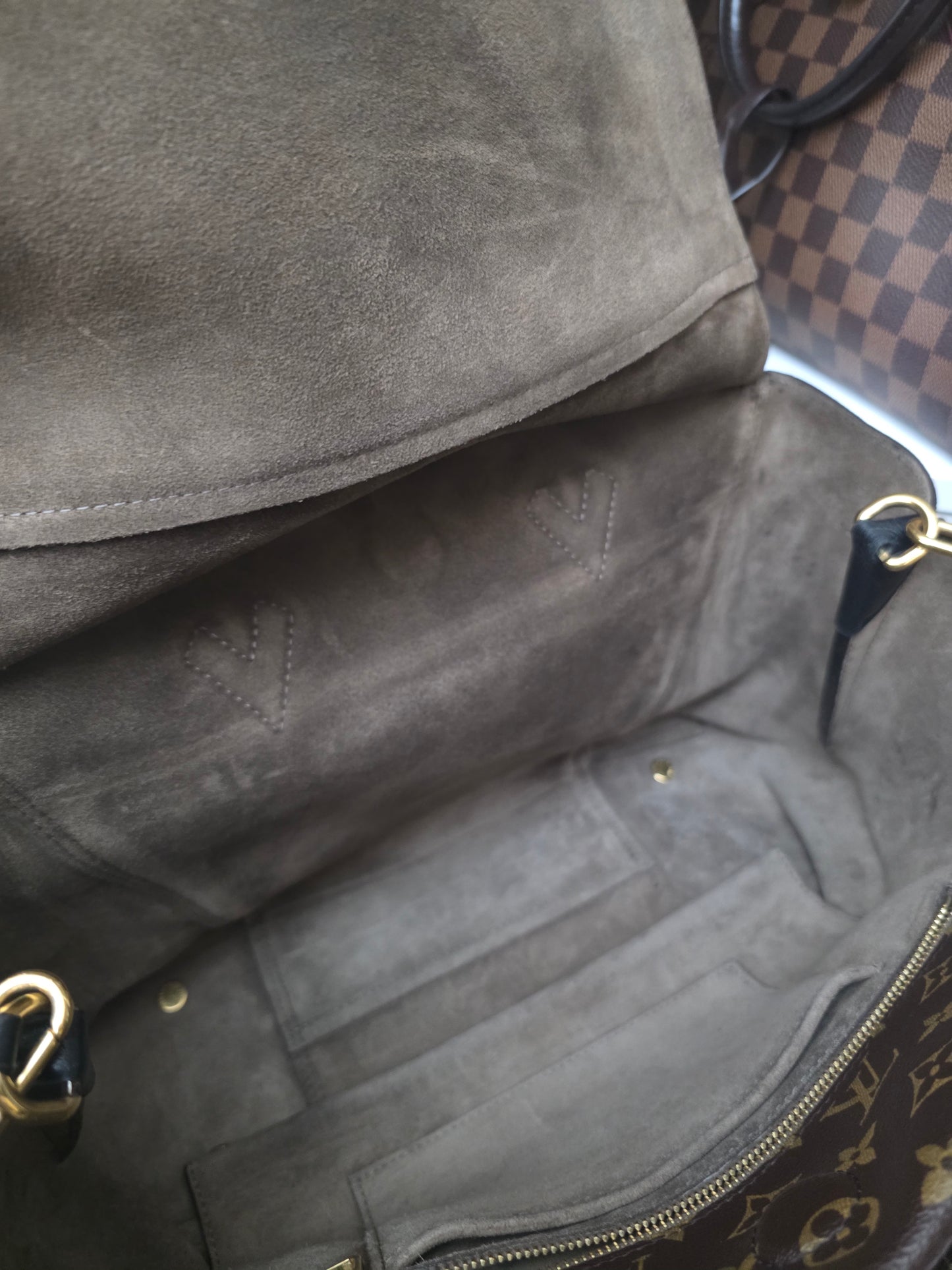 preloved Louis Vuitton Monogram Canvas and Orfevre Leather Bag