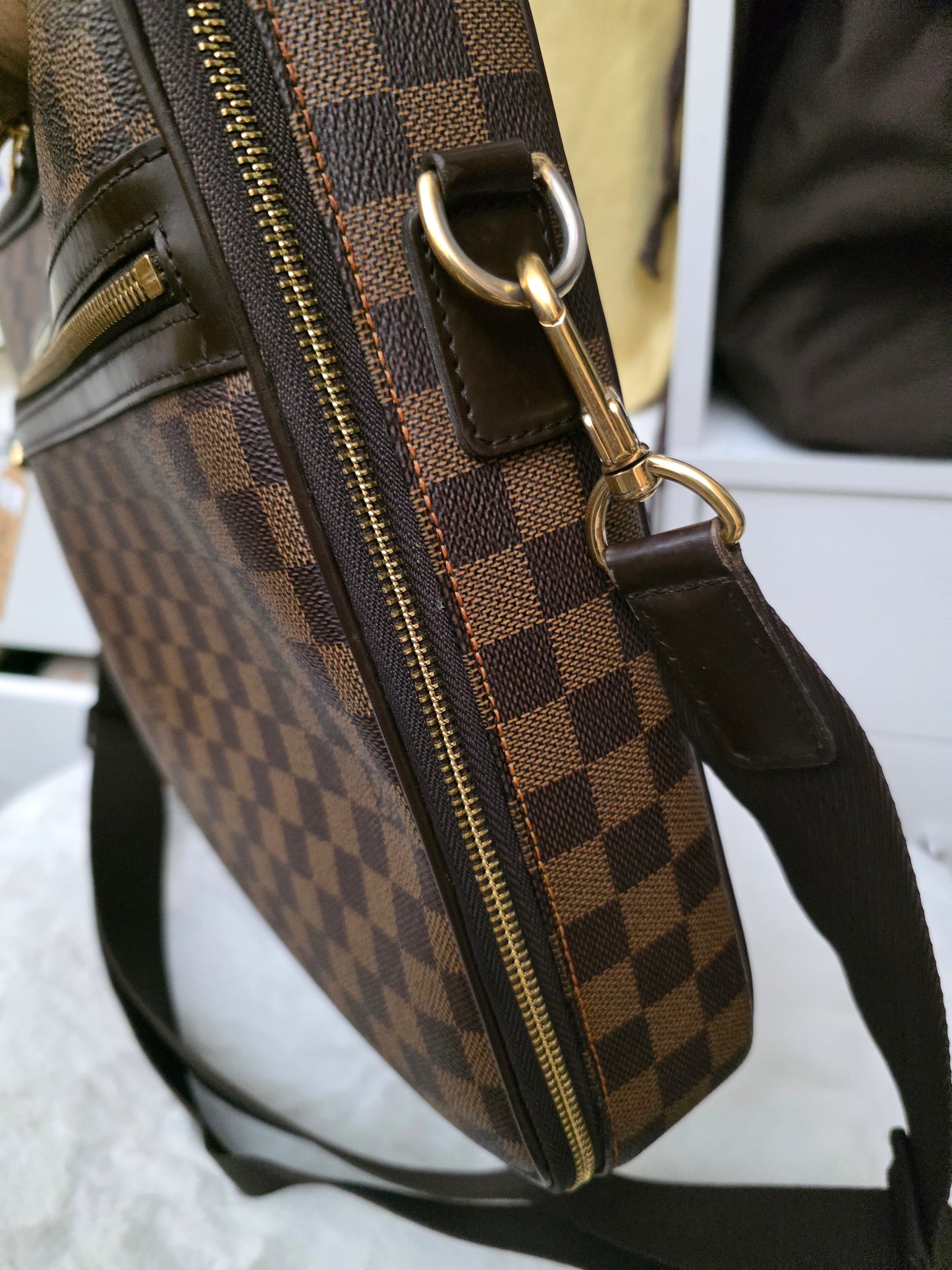 PRELOVED Louis Vuitton Damier Ebene Porte Ordinateur Sabanan briefcase laptop bag MB2008