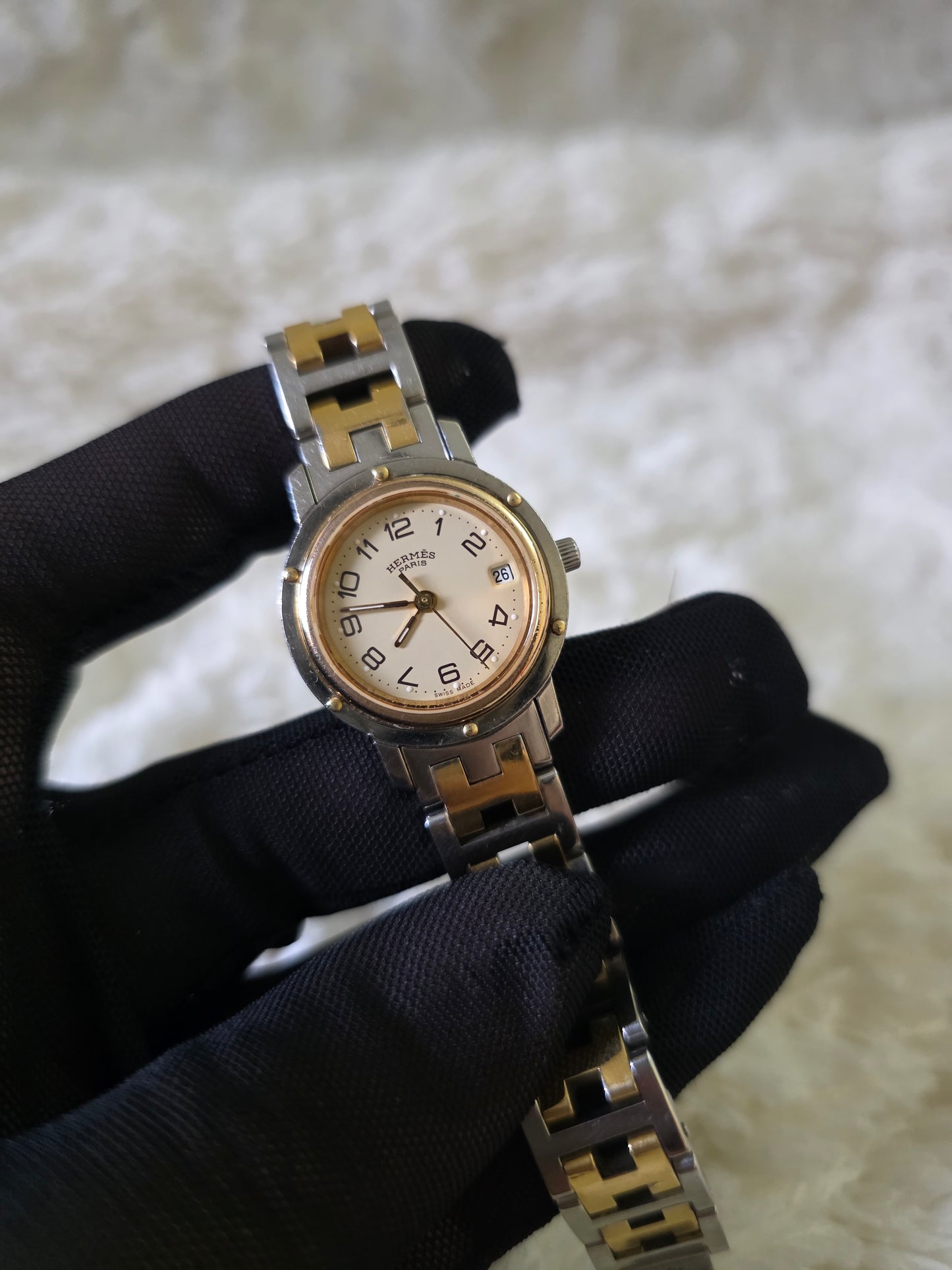 Pre owned HERMES CLIPPER WATCH