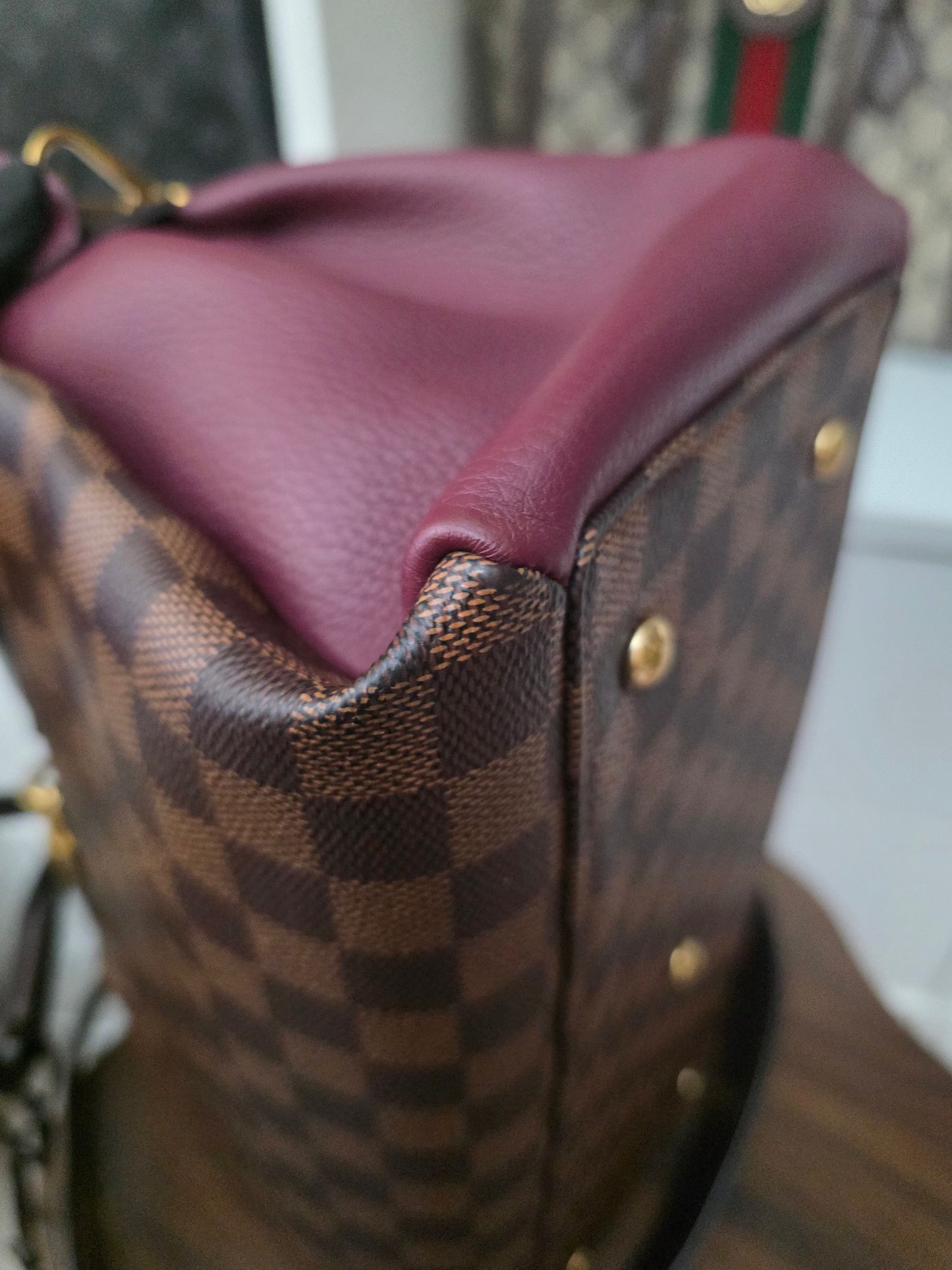 Louis Vuitton Bordeaux Damier Ebene Canvas and Leather Normandy MI3176