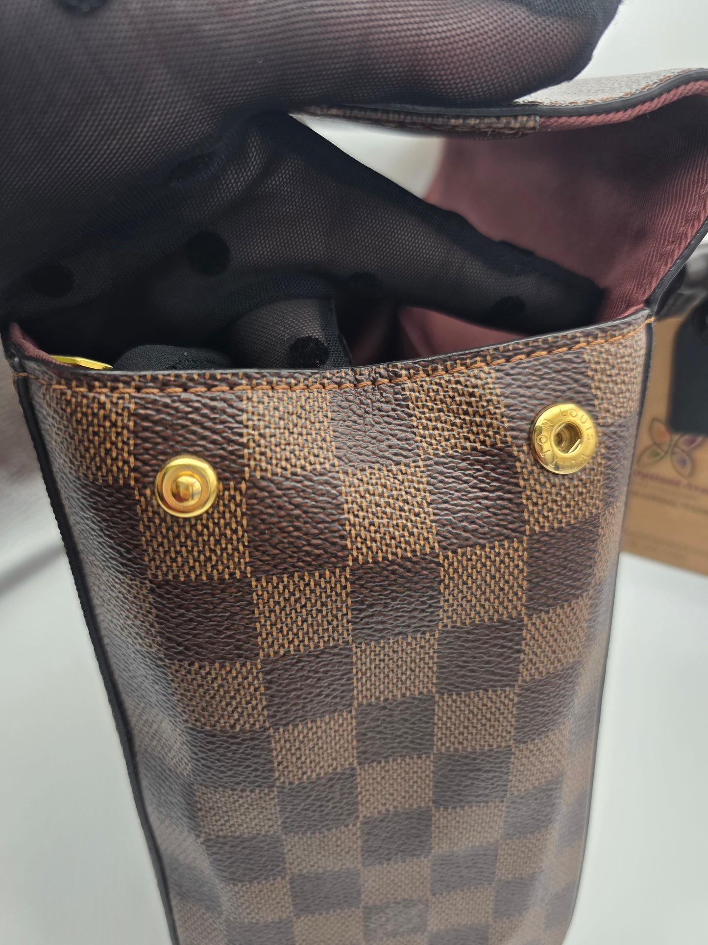 Pre-Owned Louis Vuitton Bordeaux Damier Ebene Canvas Bond Street Bag AH0159