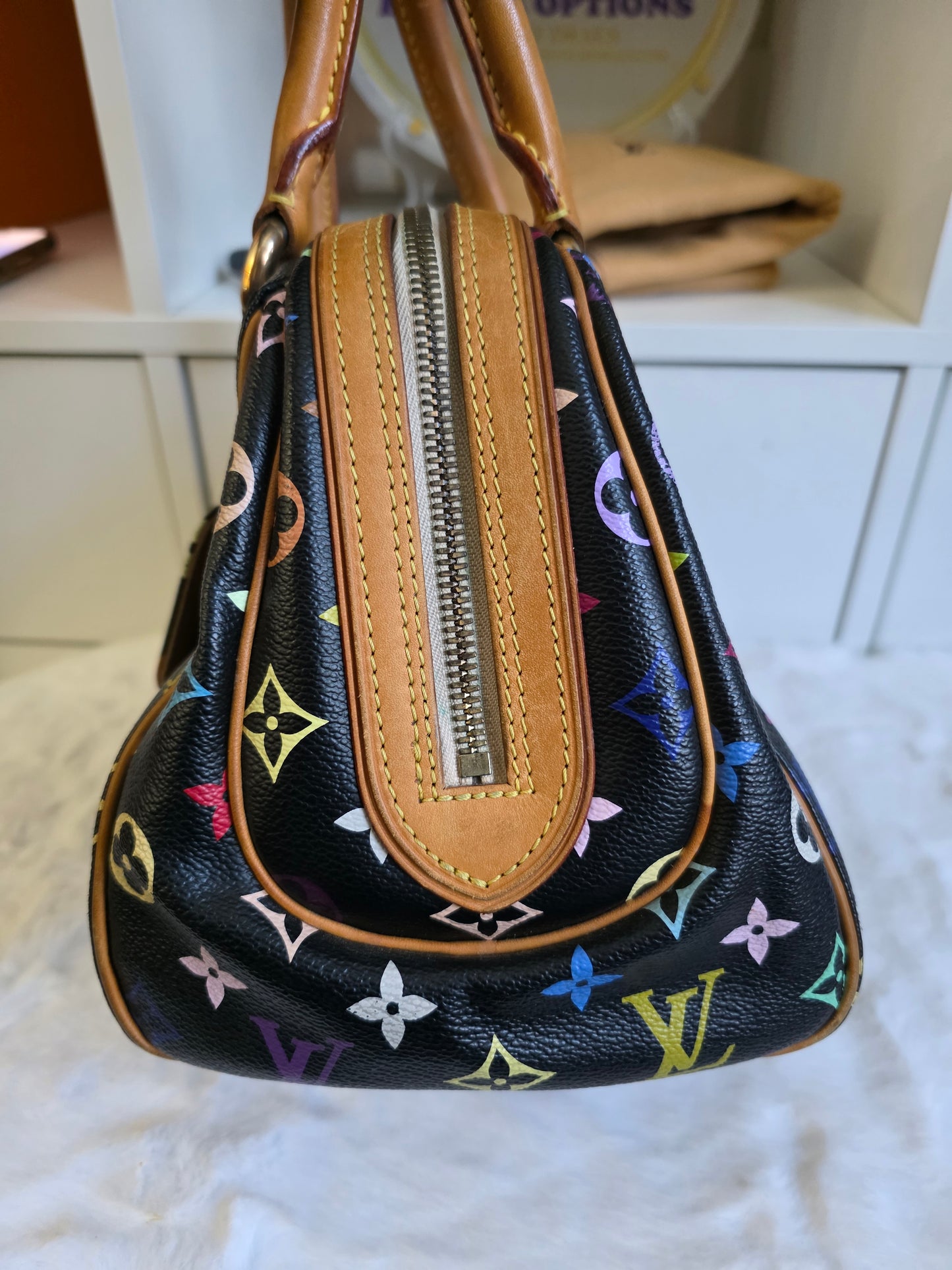 PRELOVED Louis Vuitton Monogram Multicolor black Murokami Priscilla SP4027 free coin purse