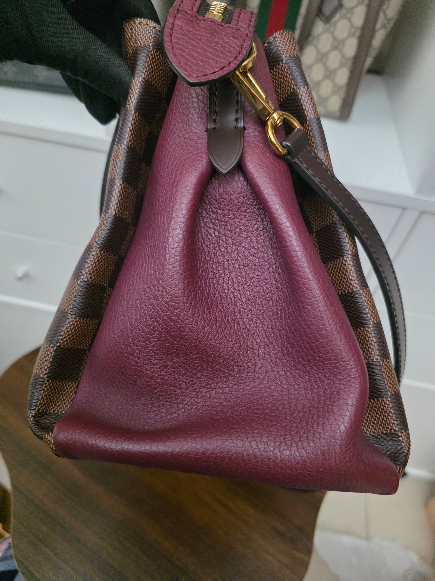 Louis Vuitton Bordeaux Damier Ebene Canvas and Leather Normandy MI3176
