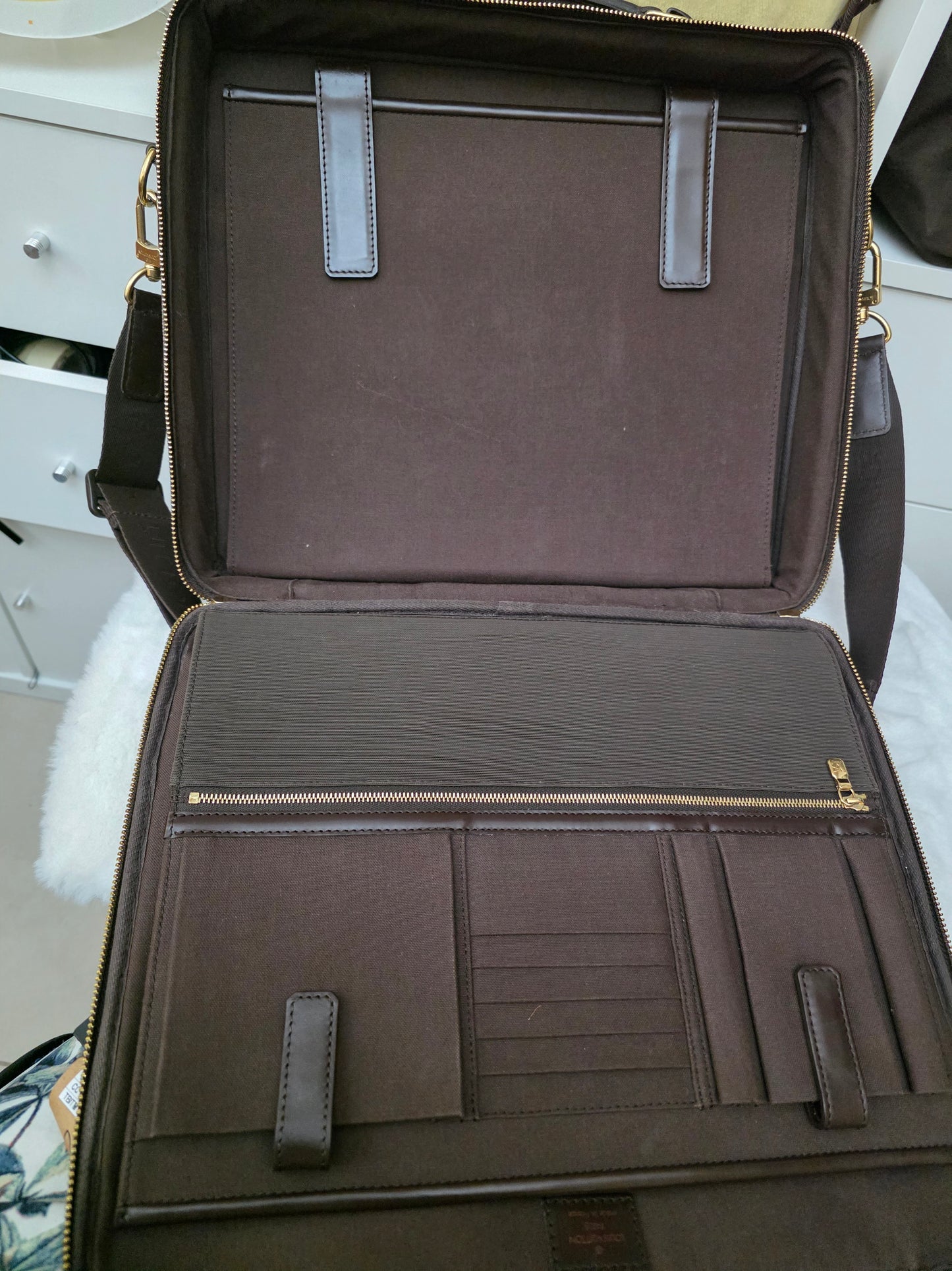 PRELOVED Louis Vuitton Damier Ebene Porte Ordinateur Sabanan briefcase laptop bag MB2008