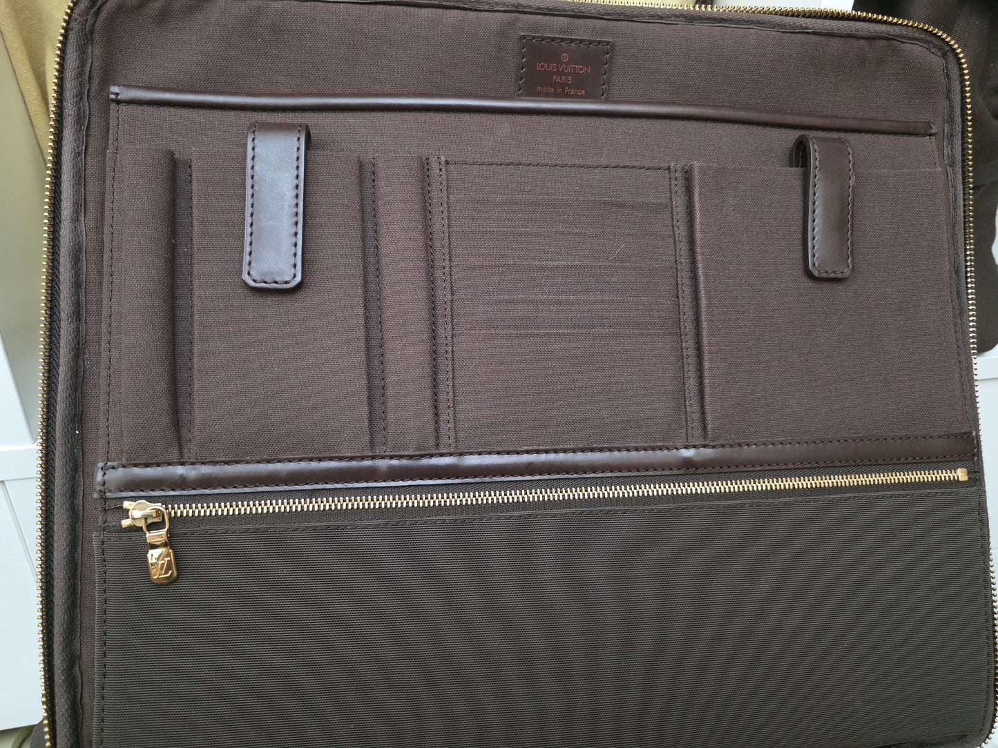 PRELOVED Louis Vuitton Damier Ebene Porte Ordinateur Sabanan briefcase laptop bag MB2008