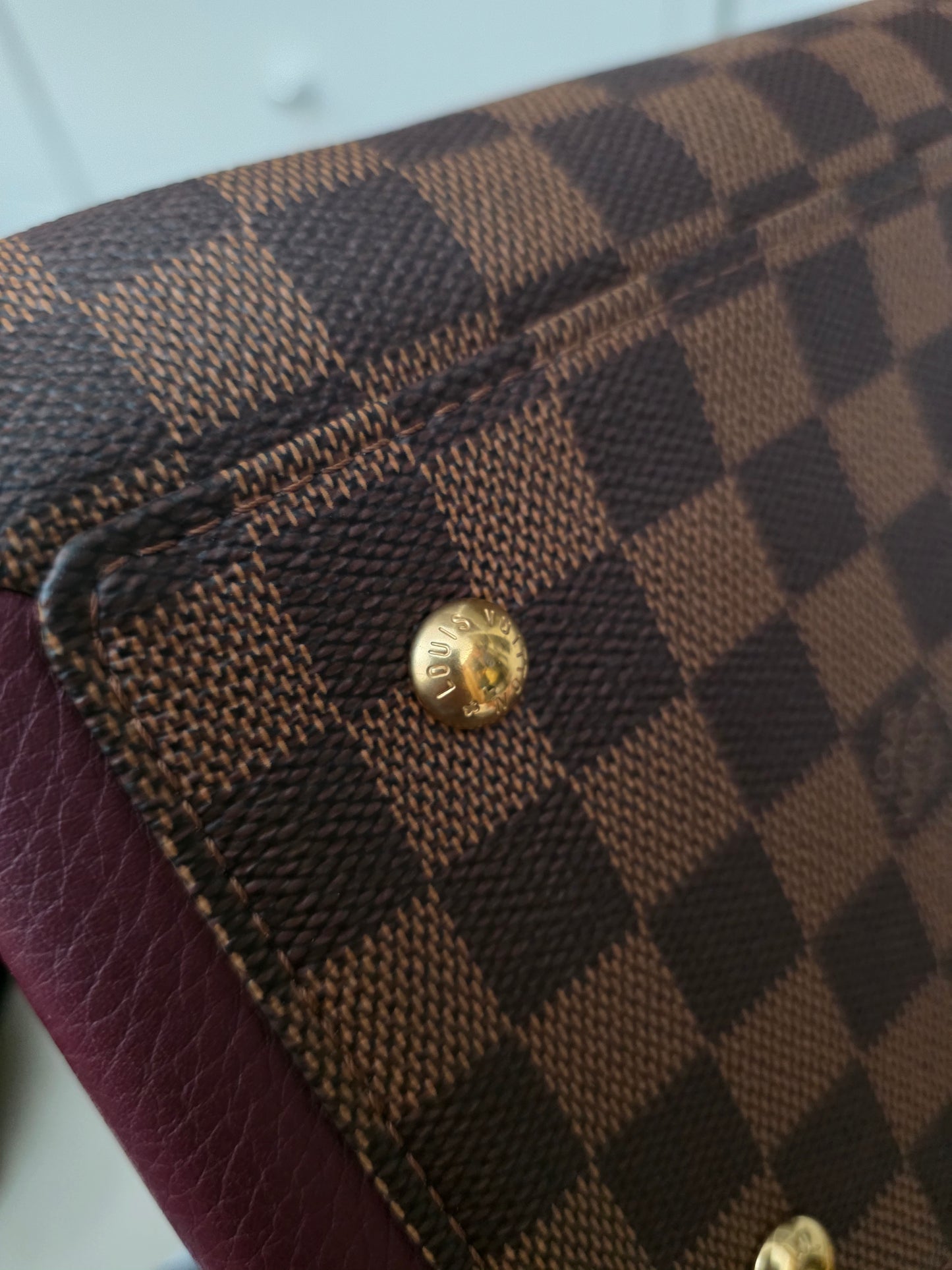 Louis Vuitton Bordeaux Damier Ebene Canvas and Leather Normandy MI3176