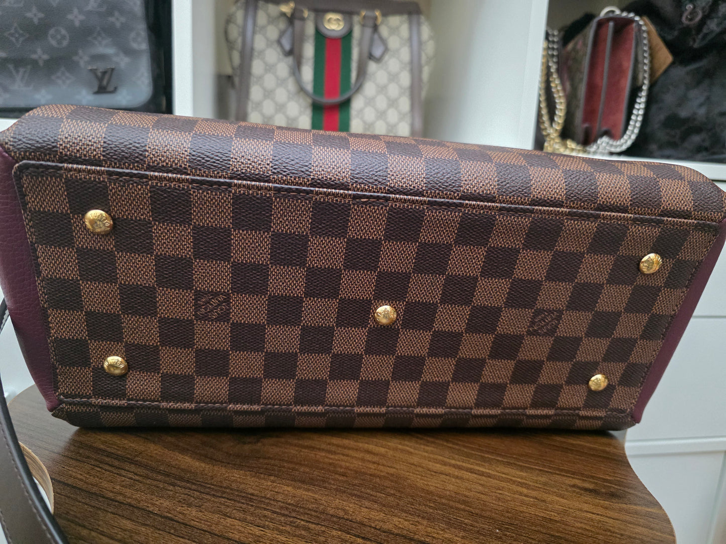 Louis Vuitton Bordeaux Damier Ebene Canvas and Leather Normandy MI3176